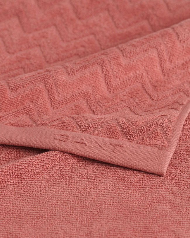 Jacquardvävd fiskbensmönstrad handduk 50 x 70