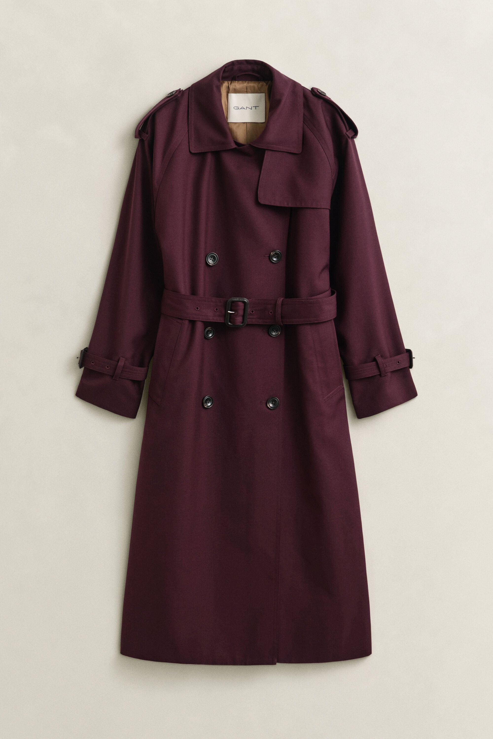 Trenchcoat i ullblandning