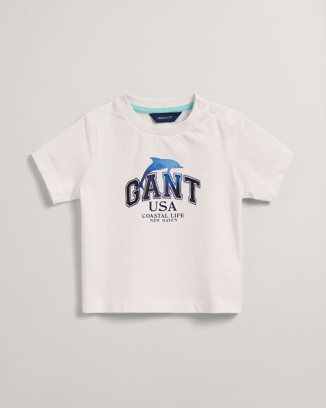 Baby Boy GANT T-shirt med delfinm&ouml;nster