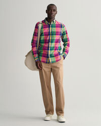 Regular fit indisk madrasrutig skjorta