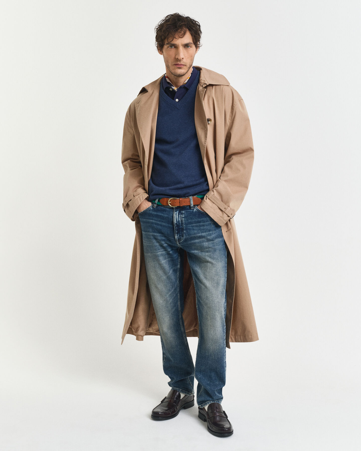 Klassisk V-ringad bomullströja