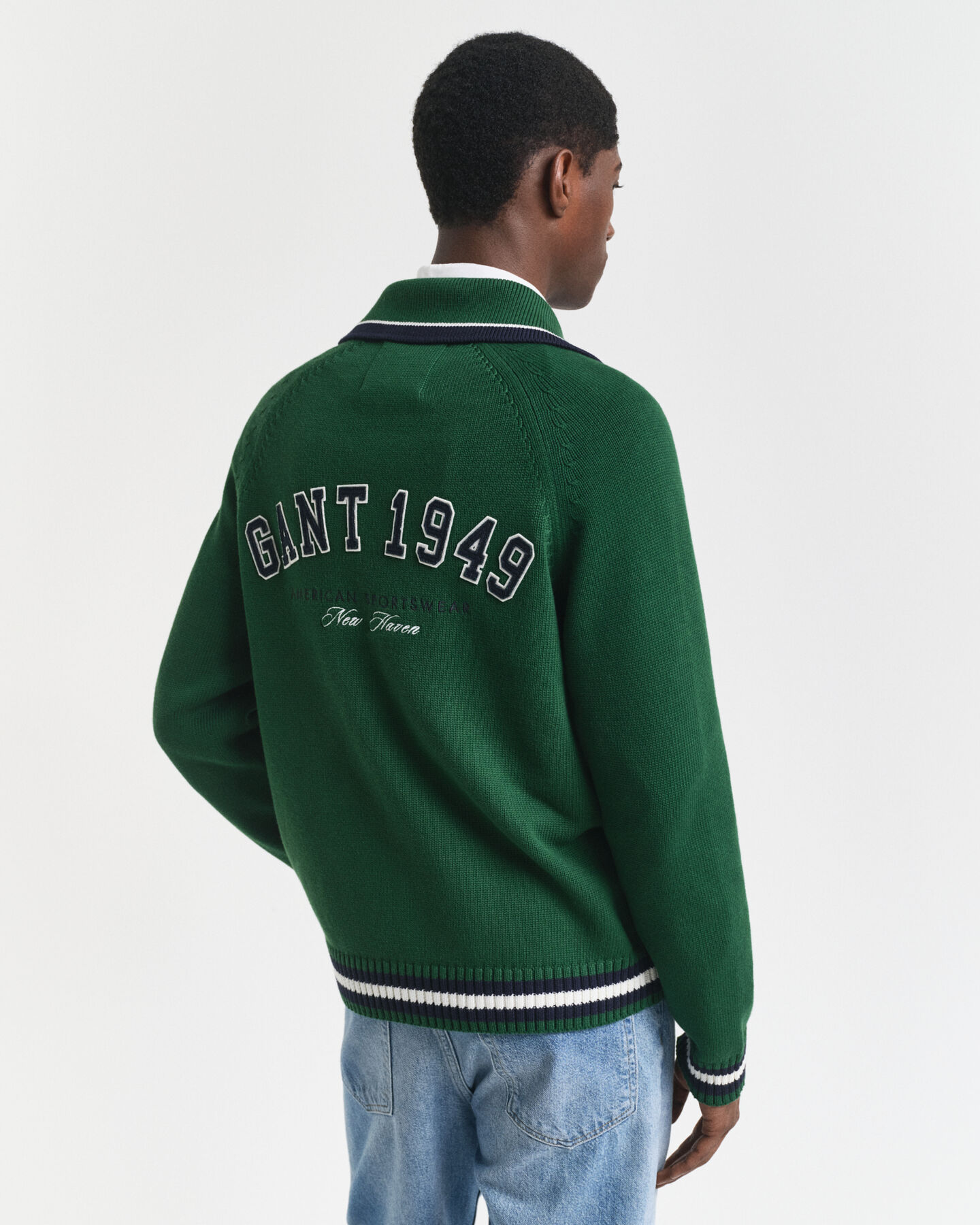 Kofta med dragkedja och GANT 1949-motiv