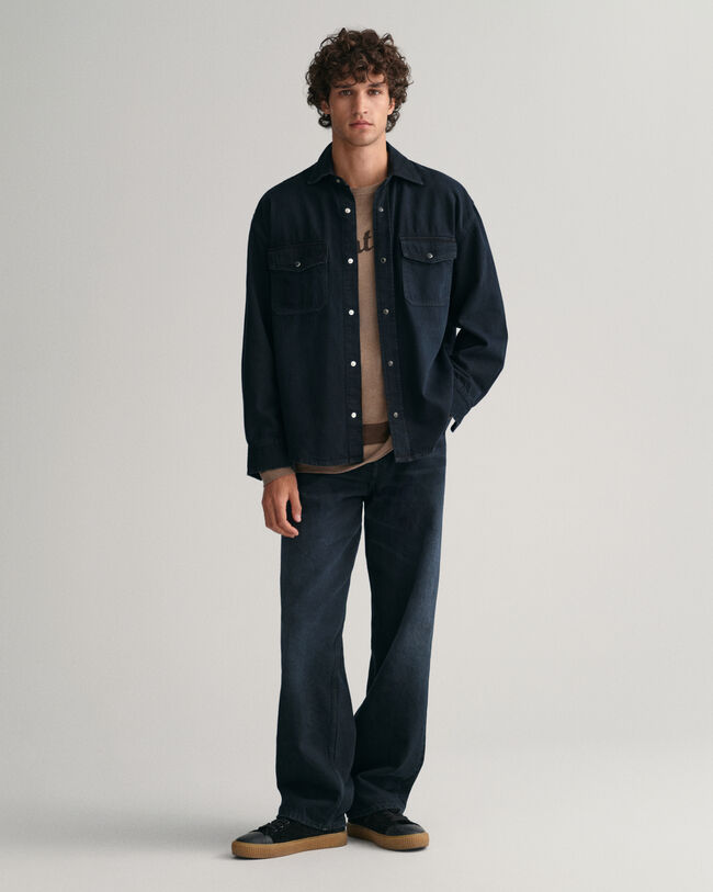 Oversized denimskjorta