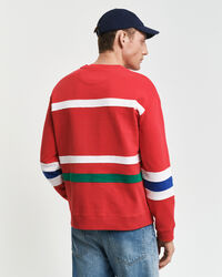 Rundhalsad sweatshirt med paneler