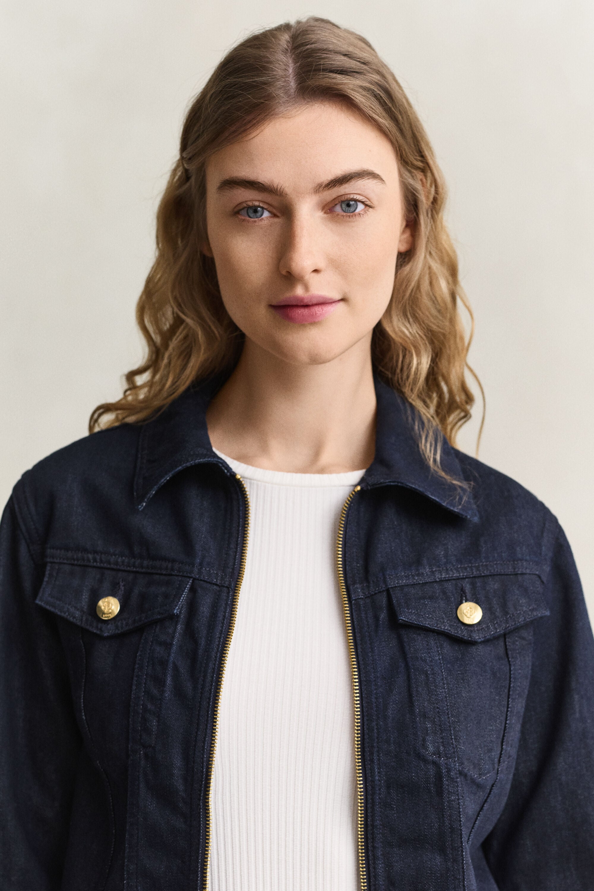 Figursydd denimjacka