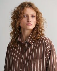 Oversized randig skjortkl&auml;nning