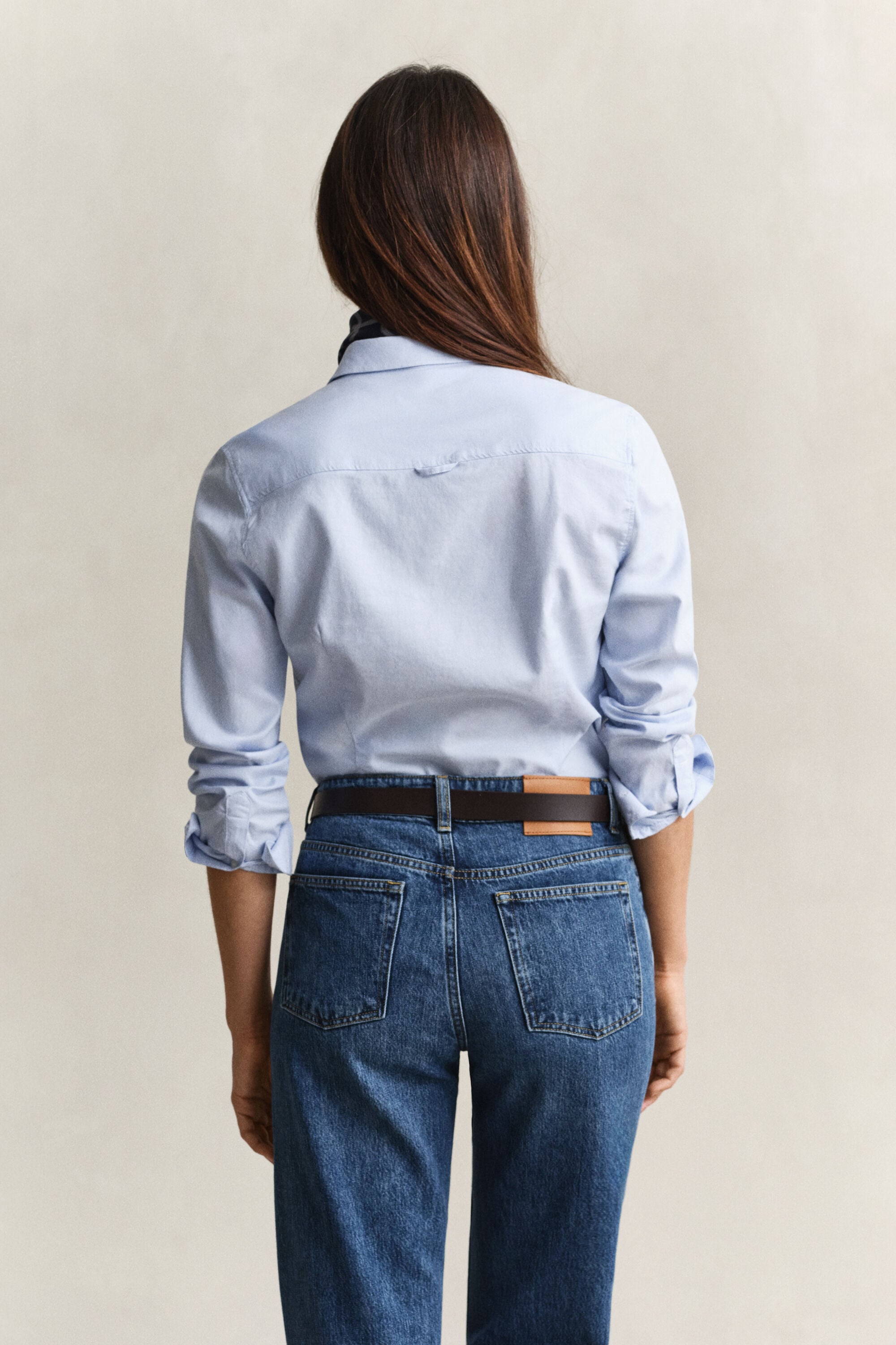 Klassisk slim fit oxfordskjorta med stretch
