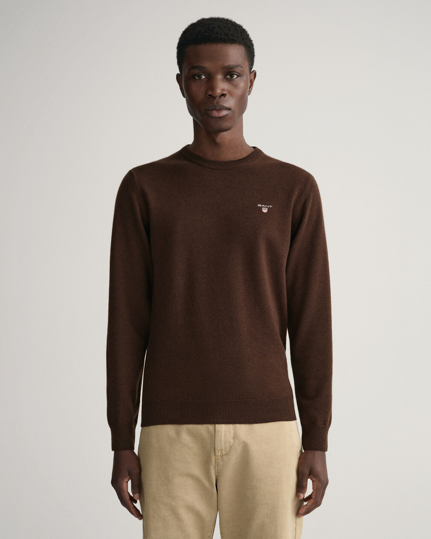 Crew neck tr&ouml;ja i superfin lammull