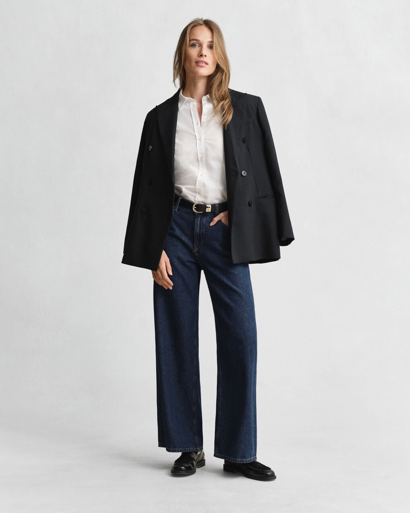 Slim fit oxfordskjorta med stretch