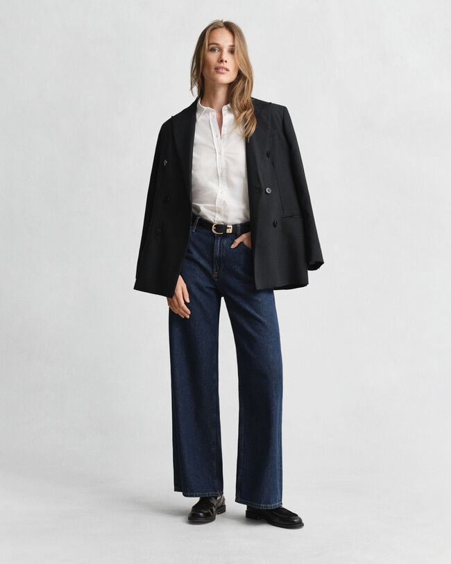 Slim fit oxfordskjorta med stretch