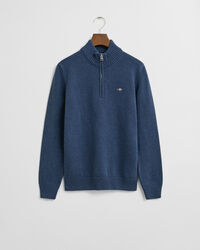 Teens casual bomullströja med half-zip