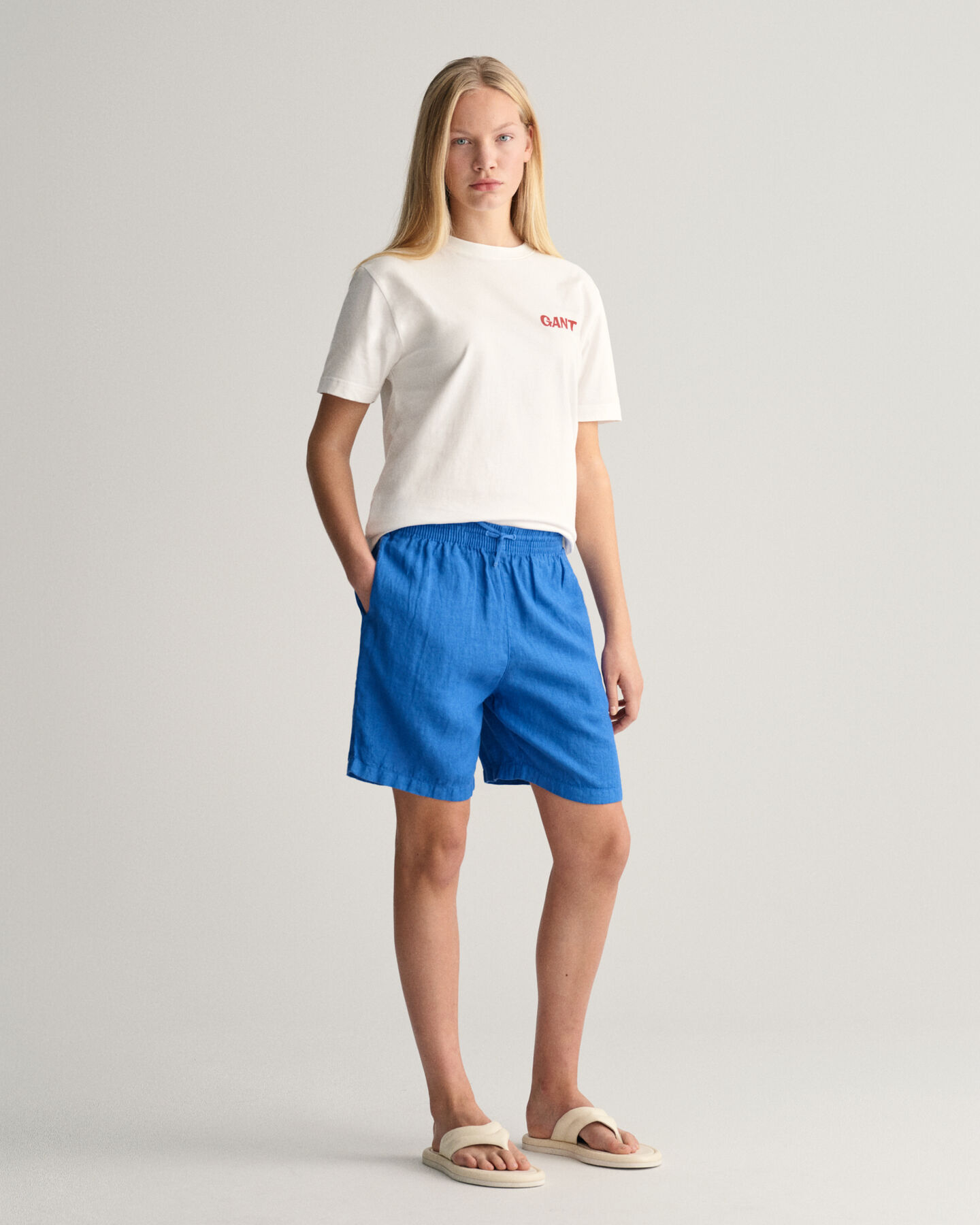 Teens linneshorts