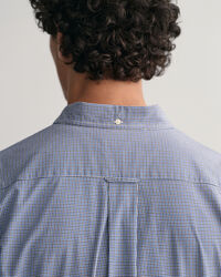 Regular fit smårutig poplinskjorta