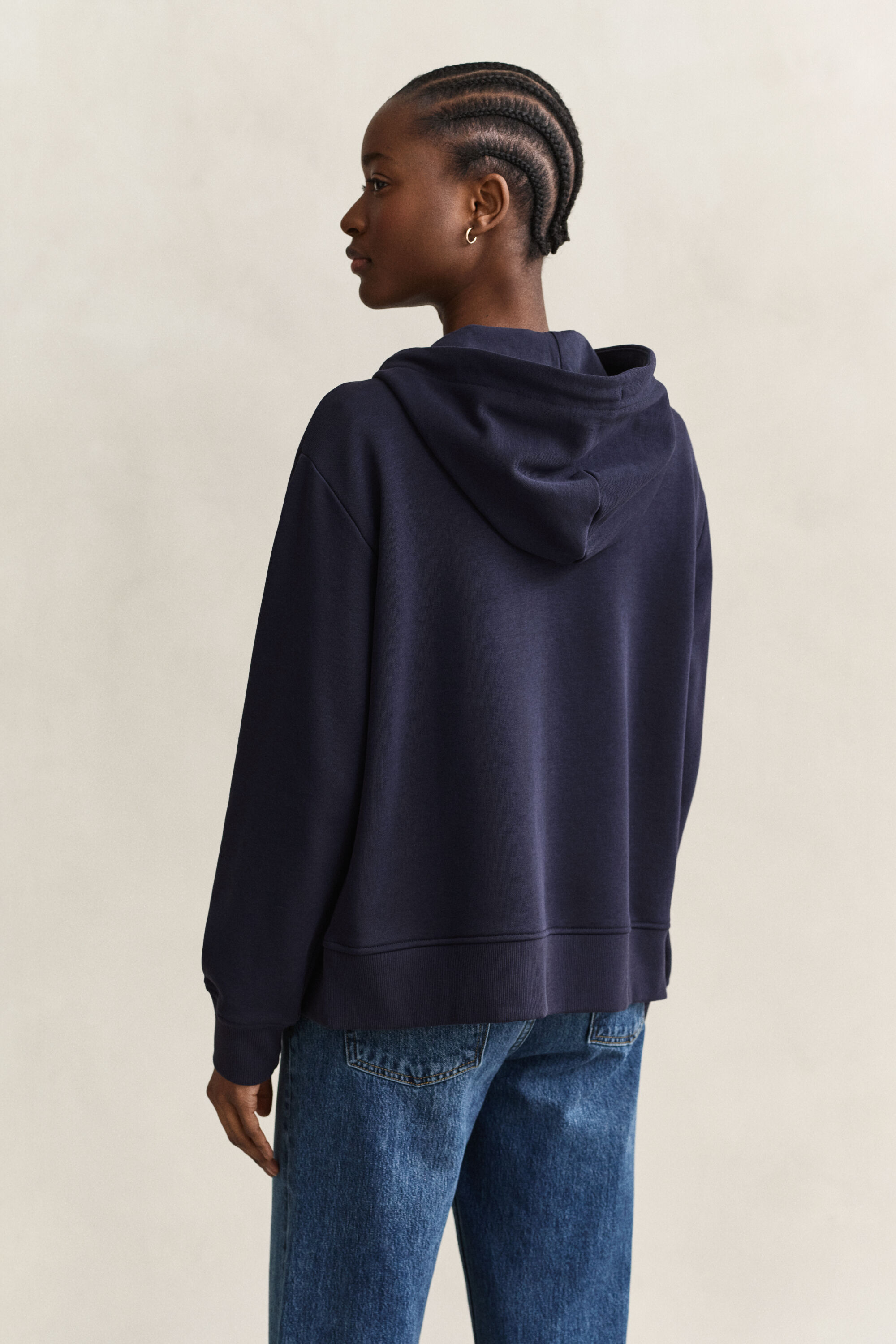 Shield hoodie med dragkedja