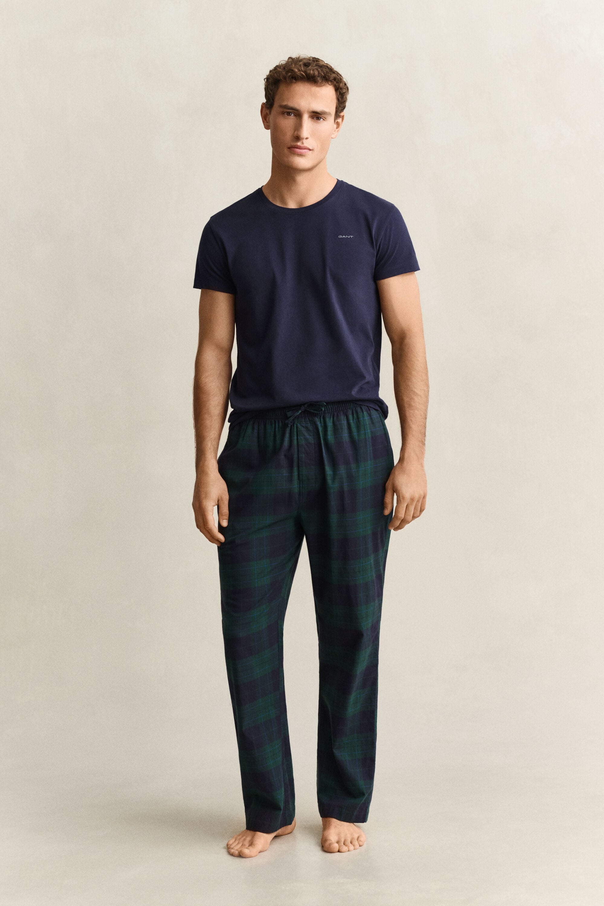 Rutiga pyjamasbyxor i flanell