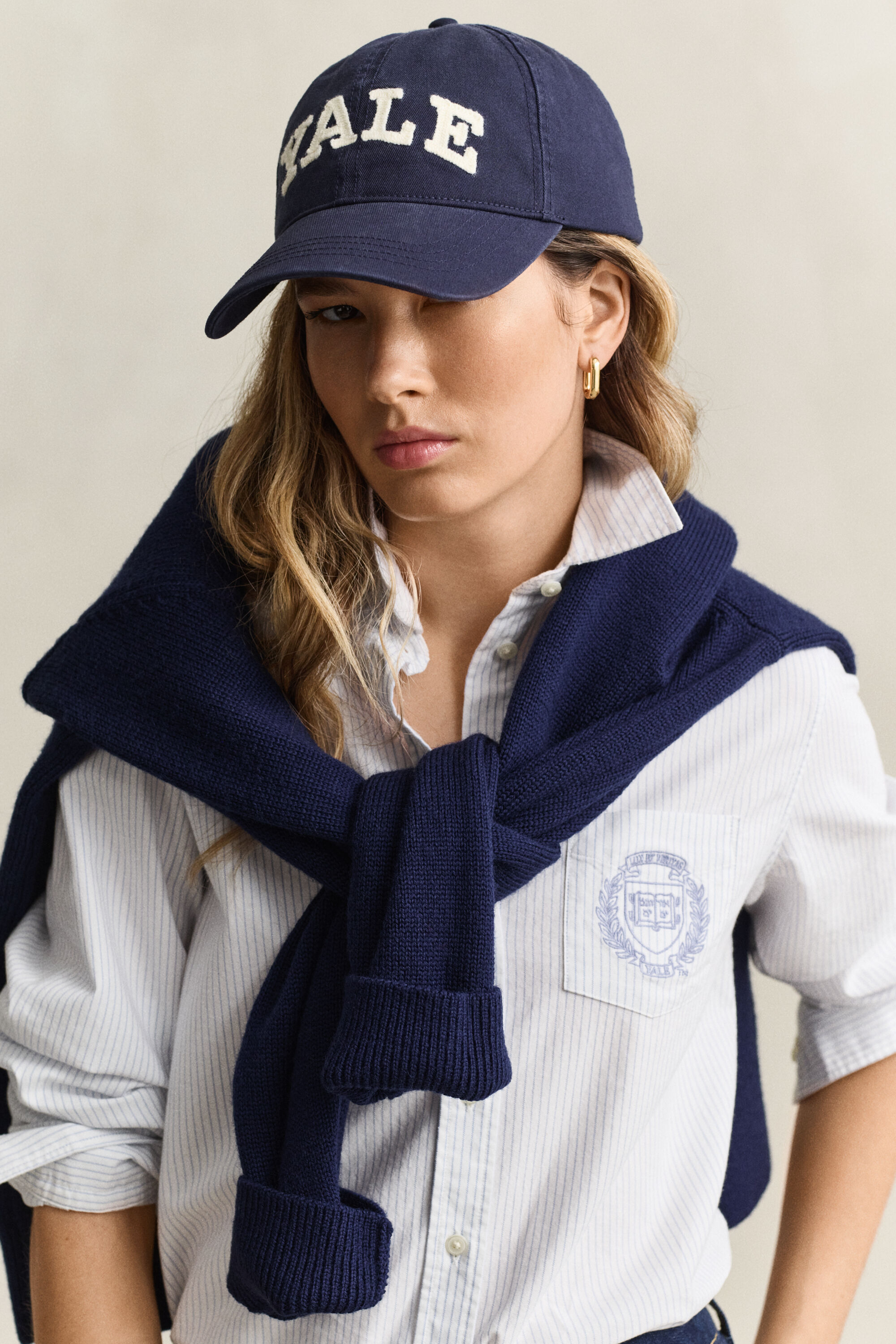 Gant x Yale randig oxfordskjorta.