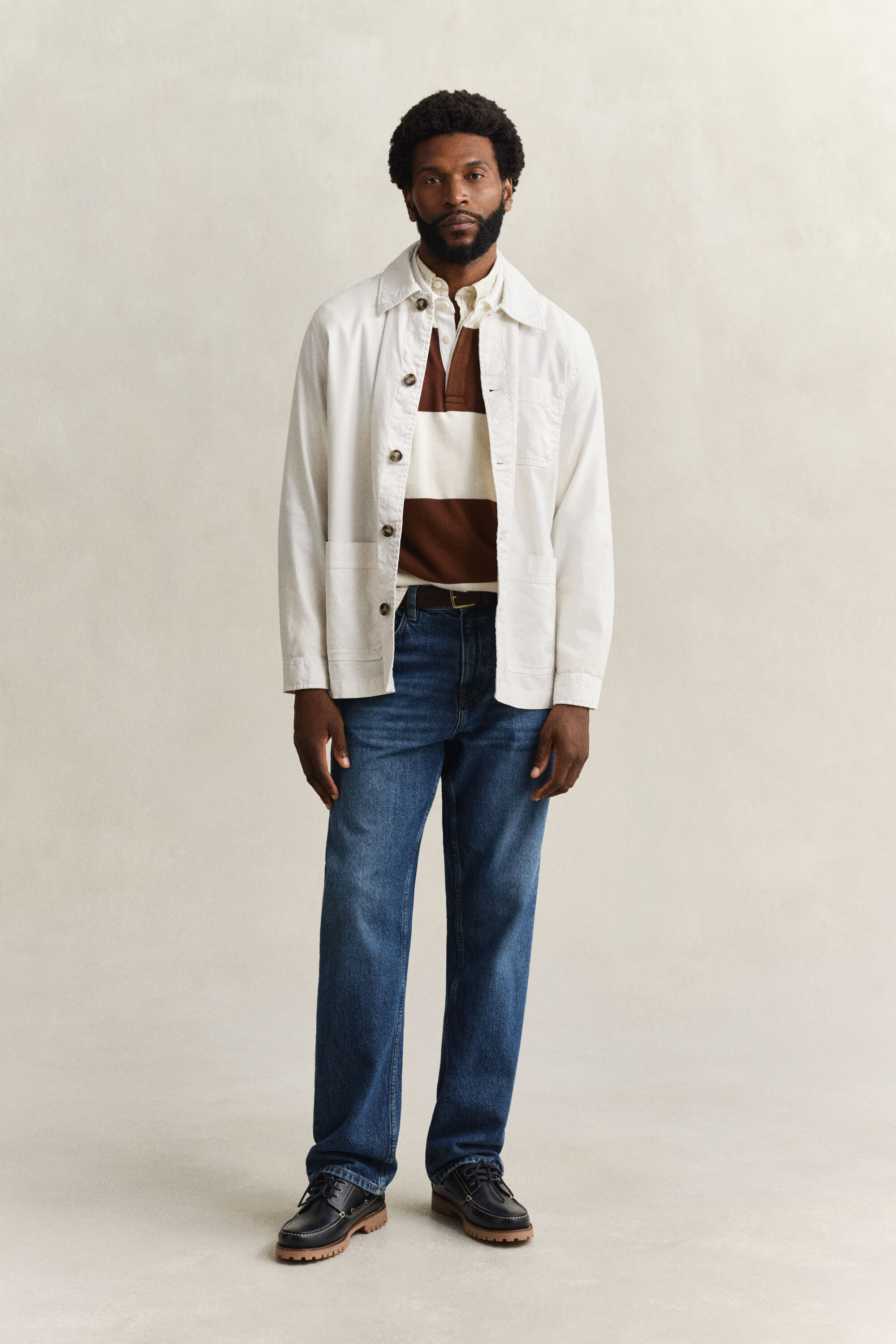 Skjortjacka i linneblandning