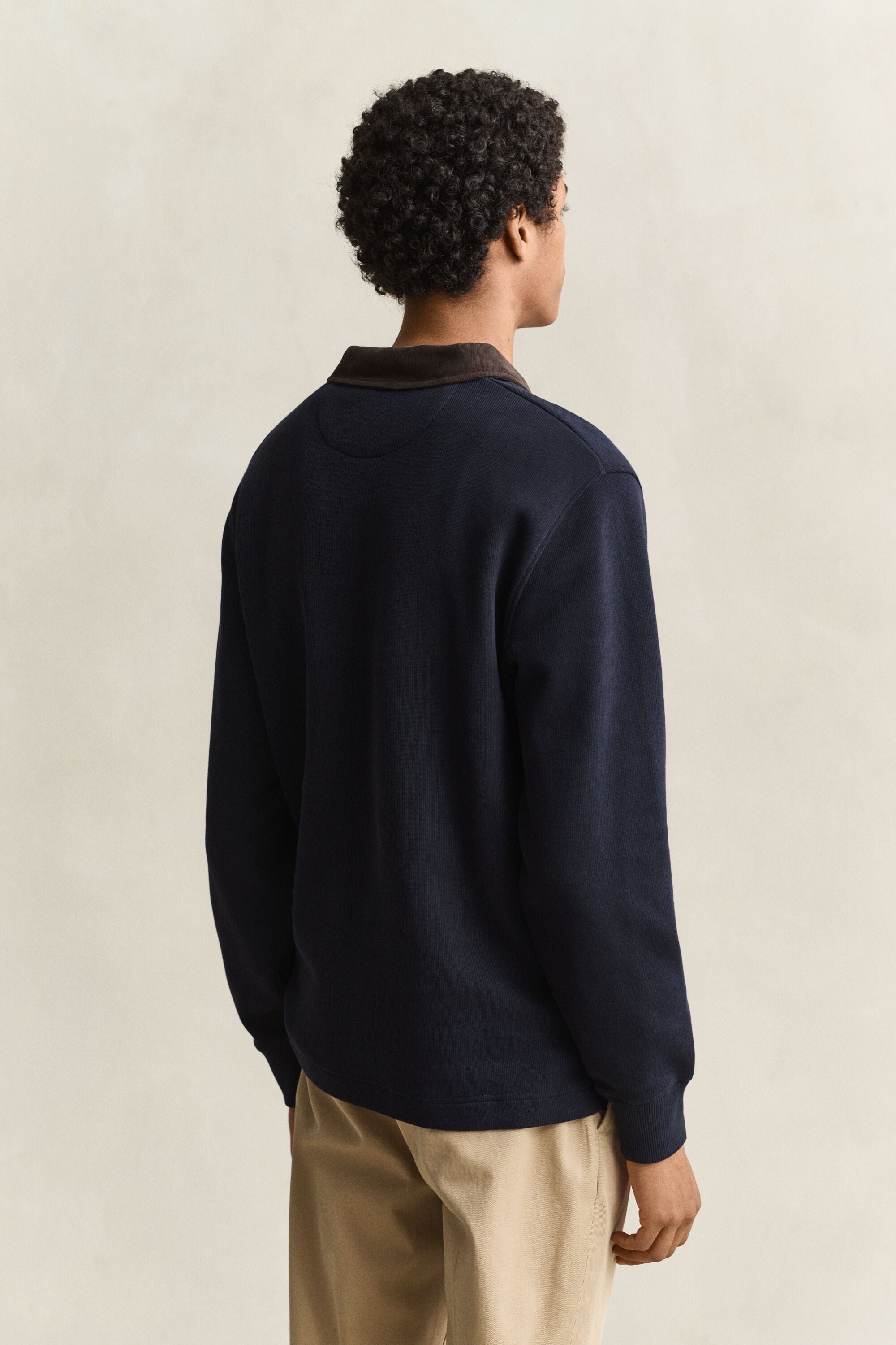 Rugger med half-zip