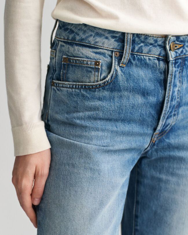 Rigid jeans med raka ben