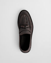 Lozham loafers i fl&auml;tat skinn