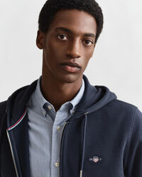 Shield hoodie med dragkedja