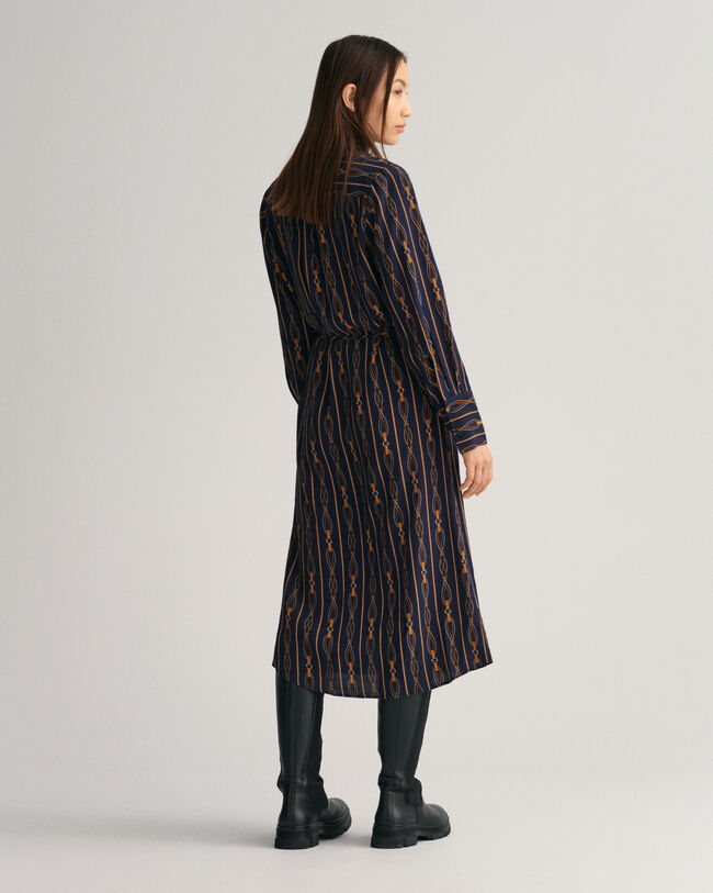 Regular fit randig omlottklänning