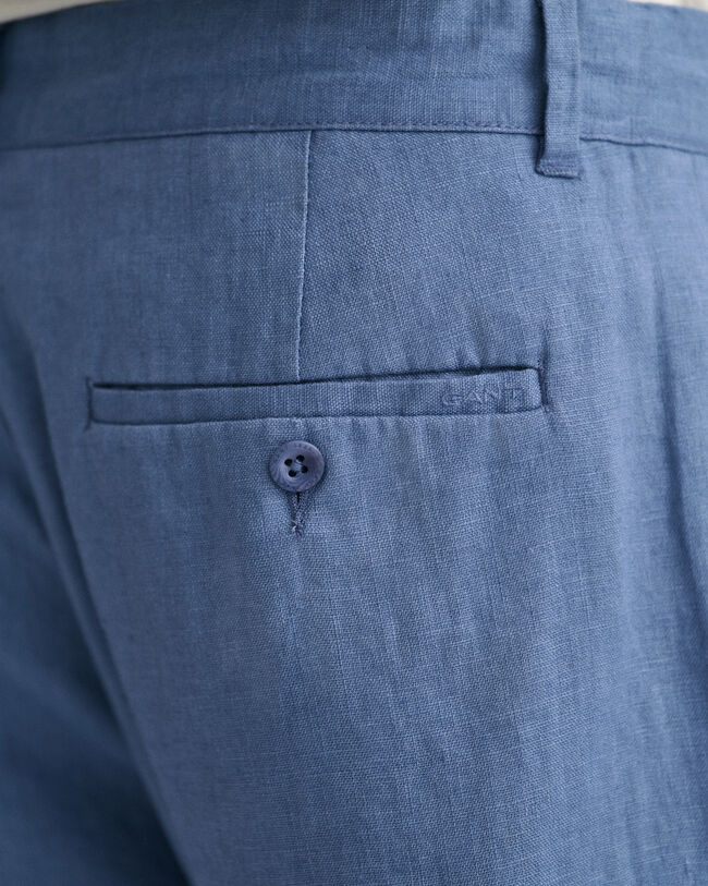 Relaxed fit linnebyxor med dragsko