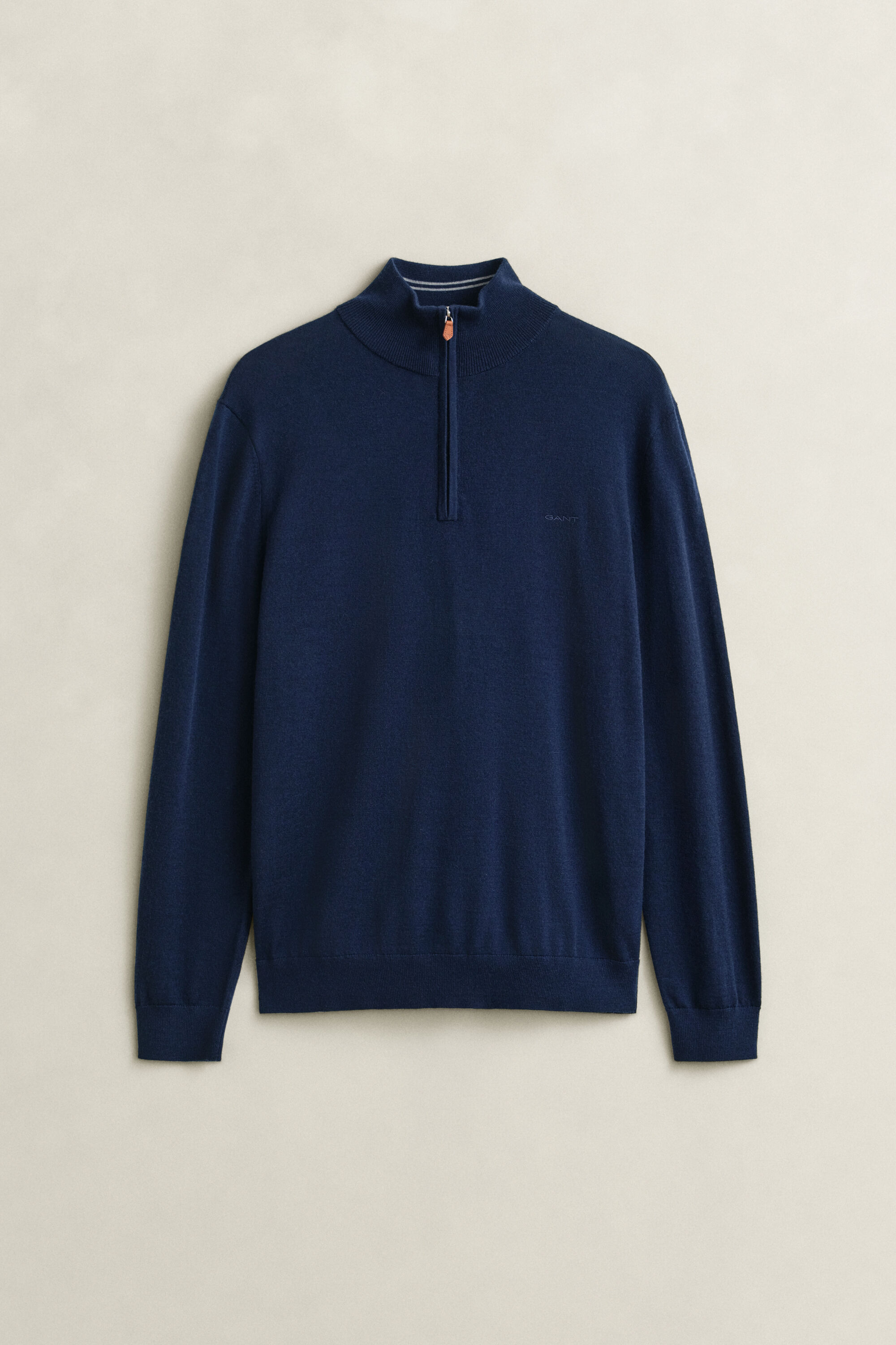 Tröja med half-zip i merinoull
