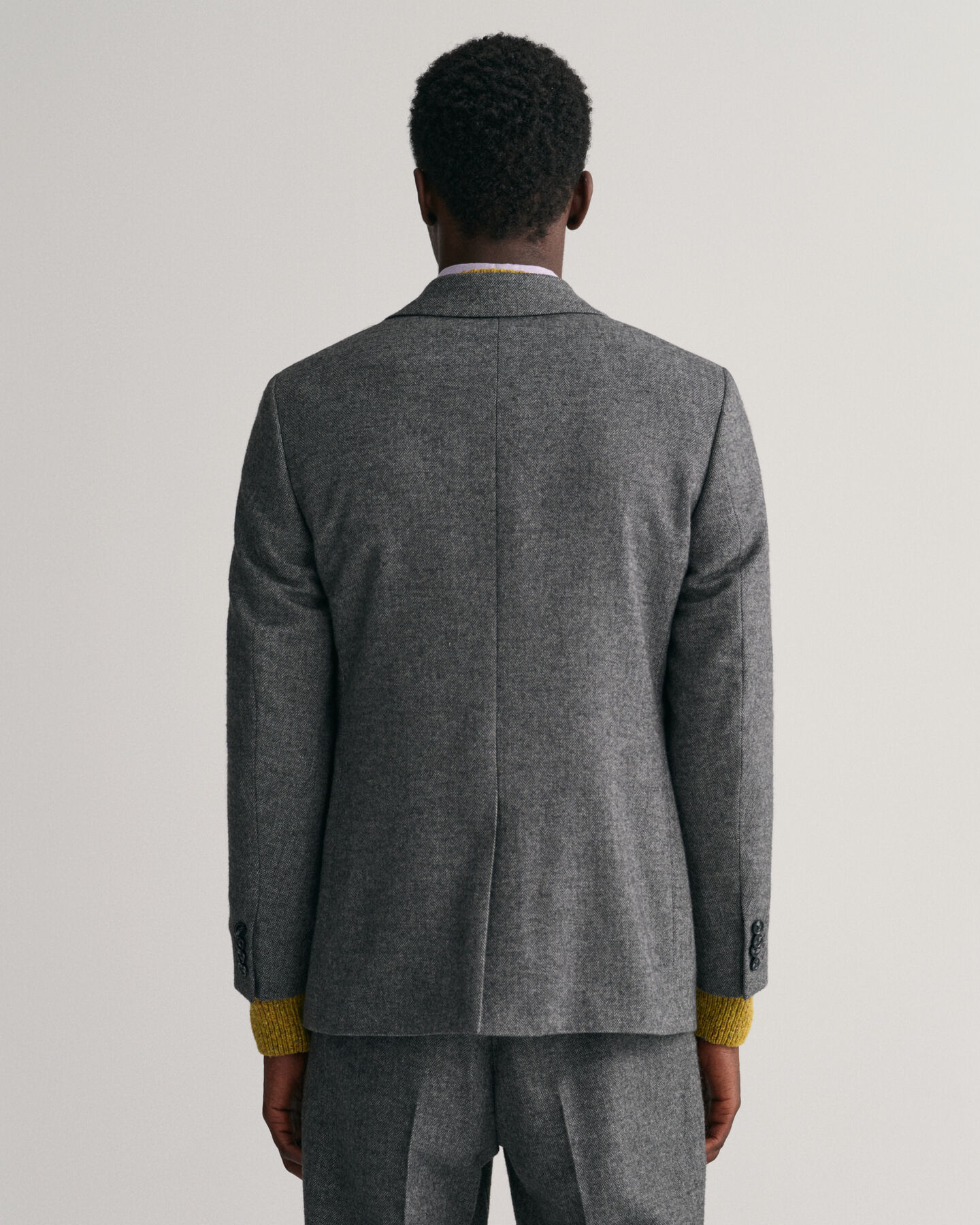 Fiskbensmönstrad kostymkavaj