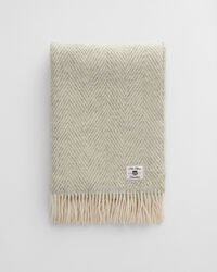 Fiskbensmönstrad yllepläd