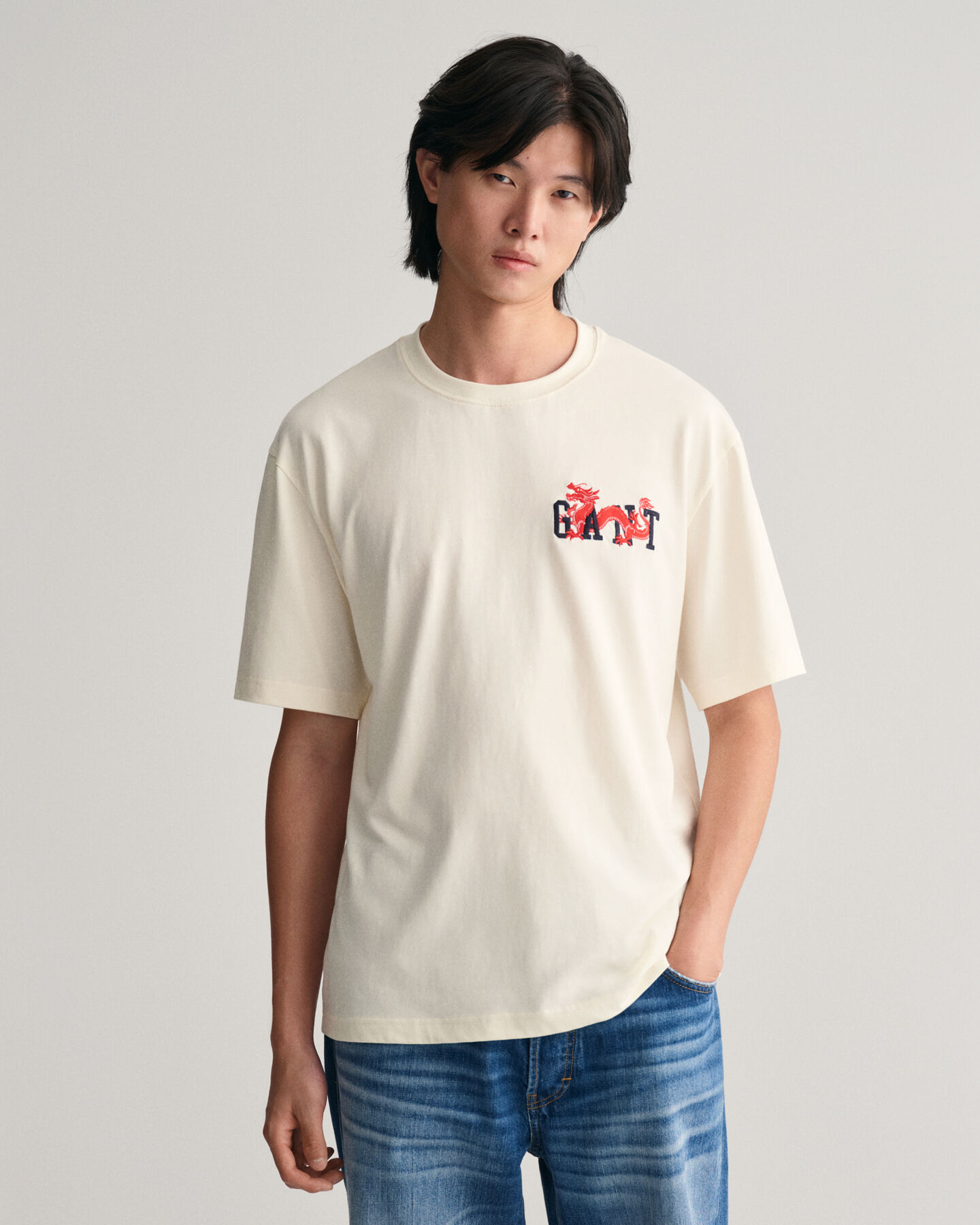 T-shirt med drakemblem