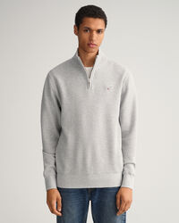 Waffle half-zip sweatshirt