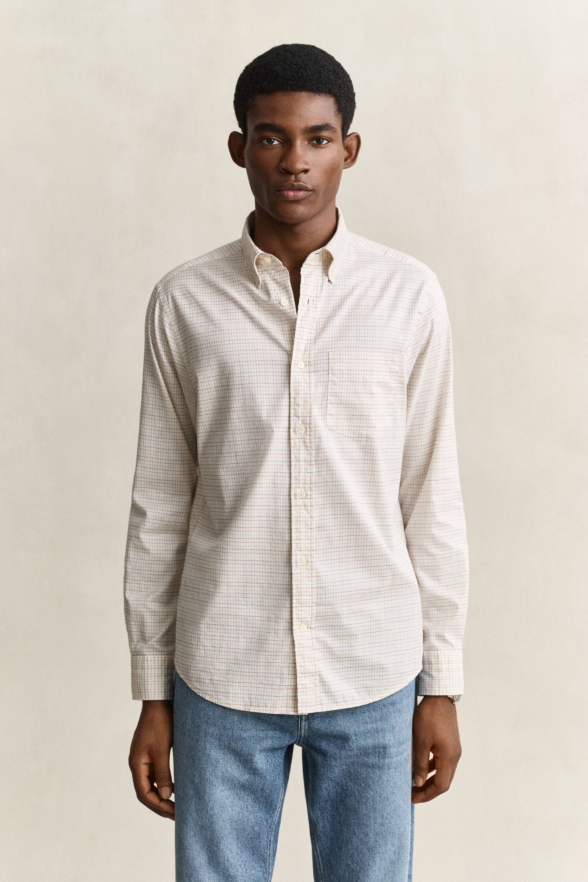 Gant x Yale rutig oxfordskjorta