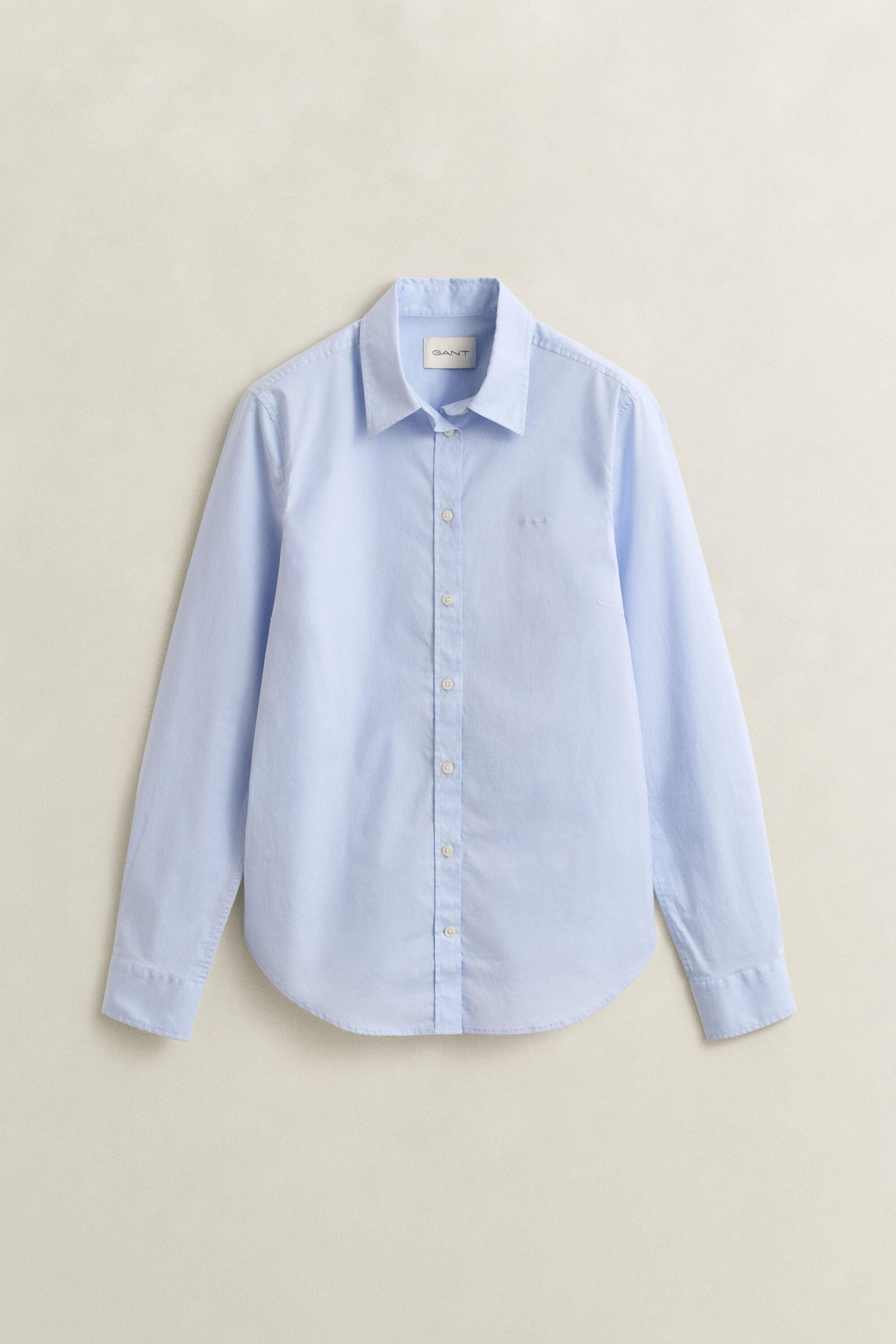 Slim fit poplinskjorta