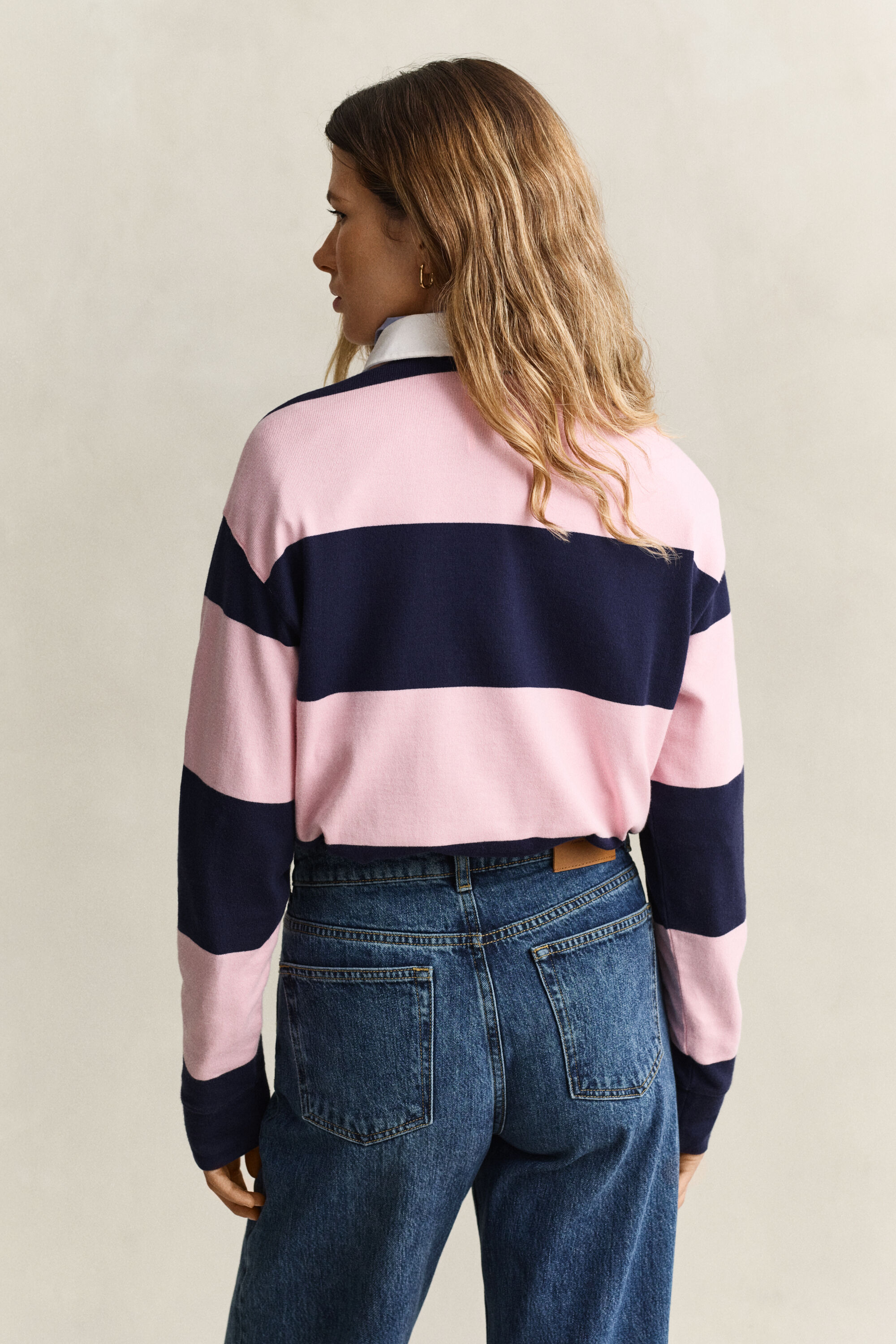 Gant x Yale Heavy Rugger med breda ränder