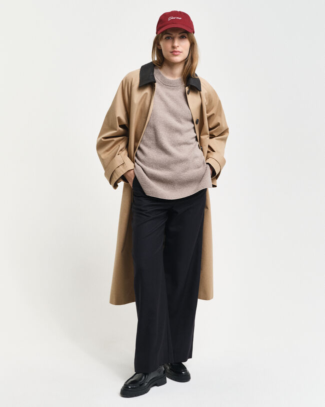 Rundhalsad tr&ouml;ja i kashmir- och ullblandning