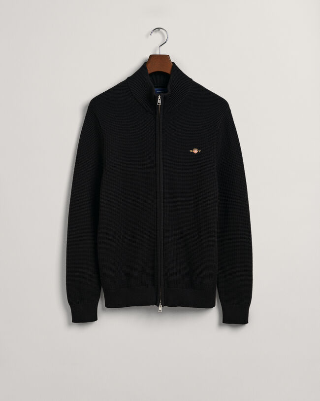 Bomullscardigan med struktur