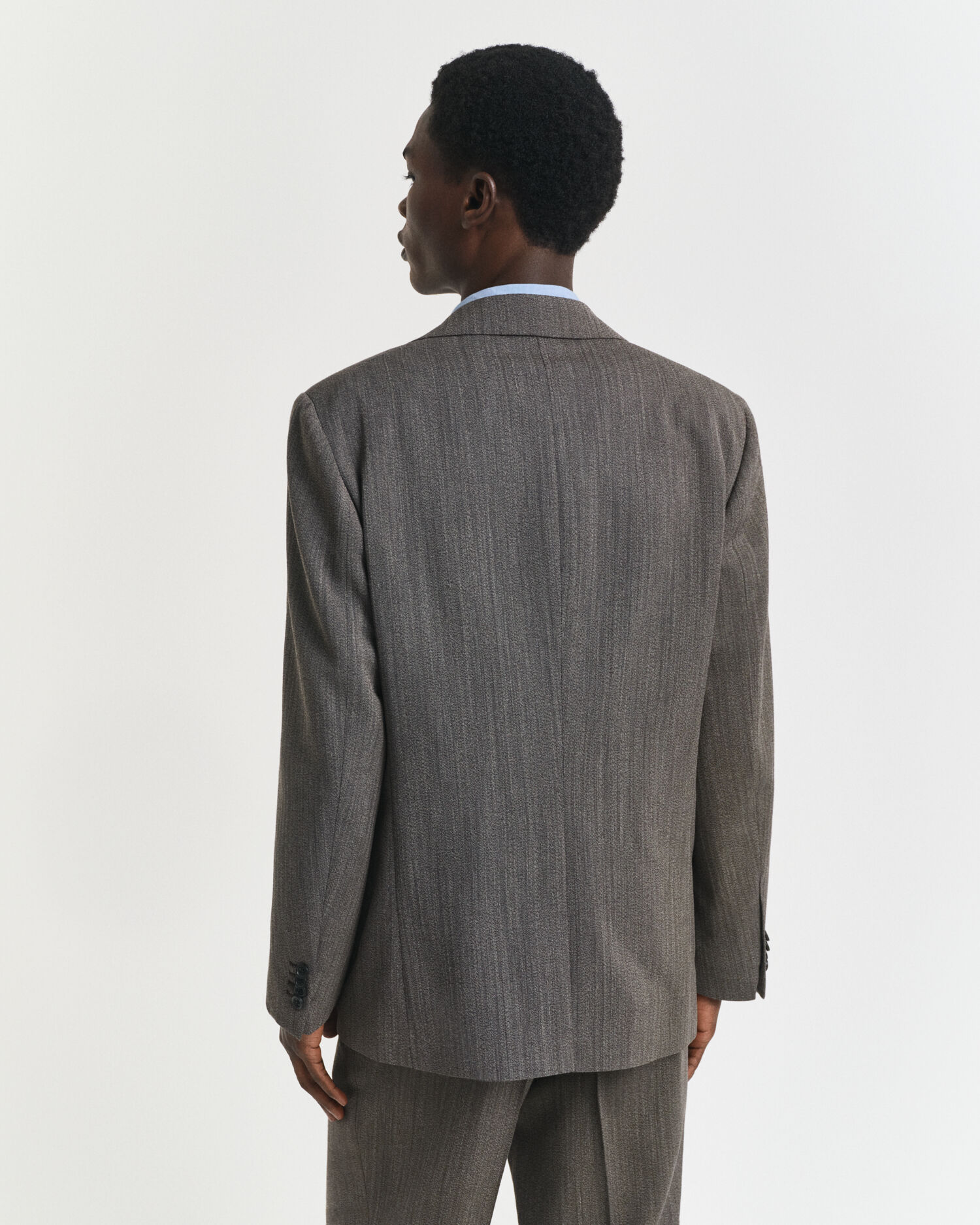 Fiskbensmönstrad kostymkavaj