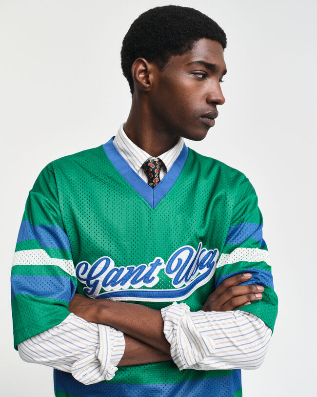 Kort&auml;rmad sportjersey i mesh