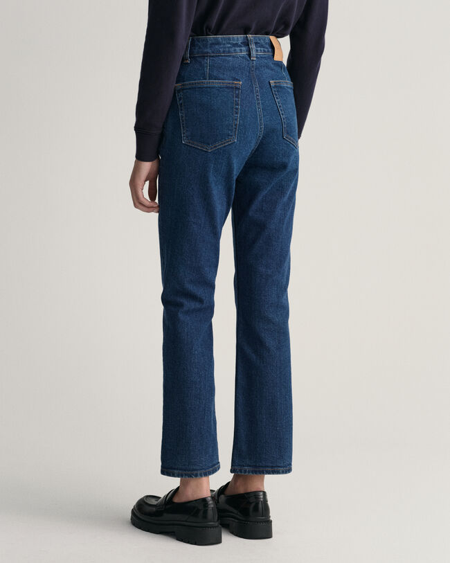 Cropped utställda jeans