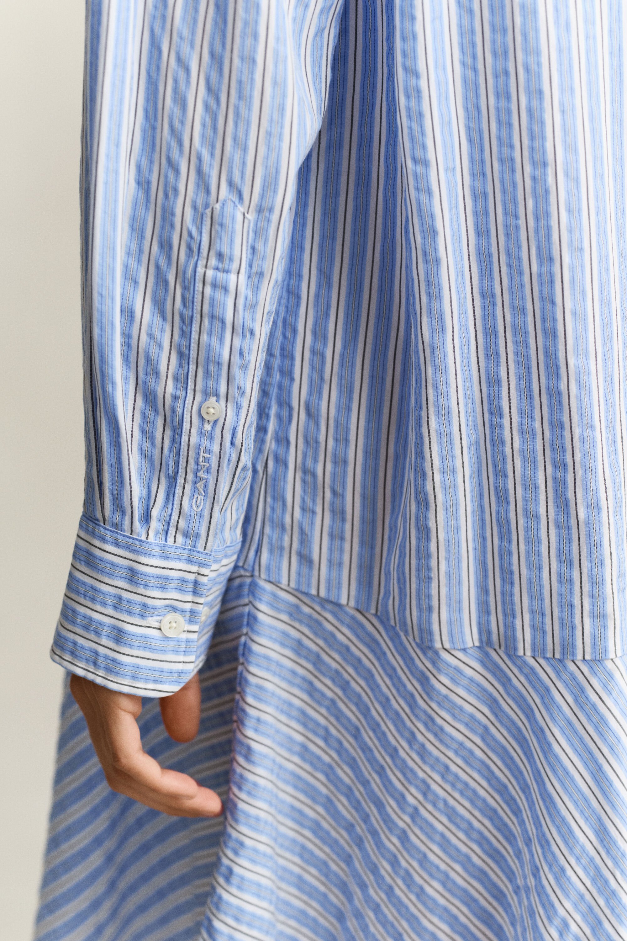 Randig skjortklänning bäckebölja