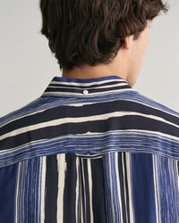 Relaxed fit mönstrad sidenskjorta