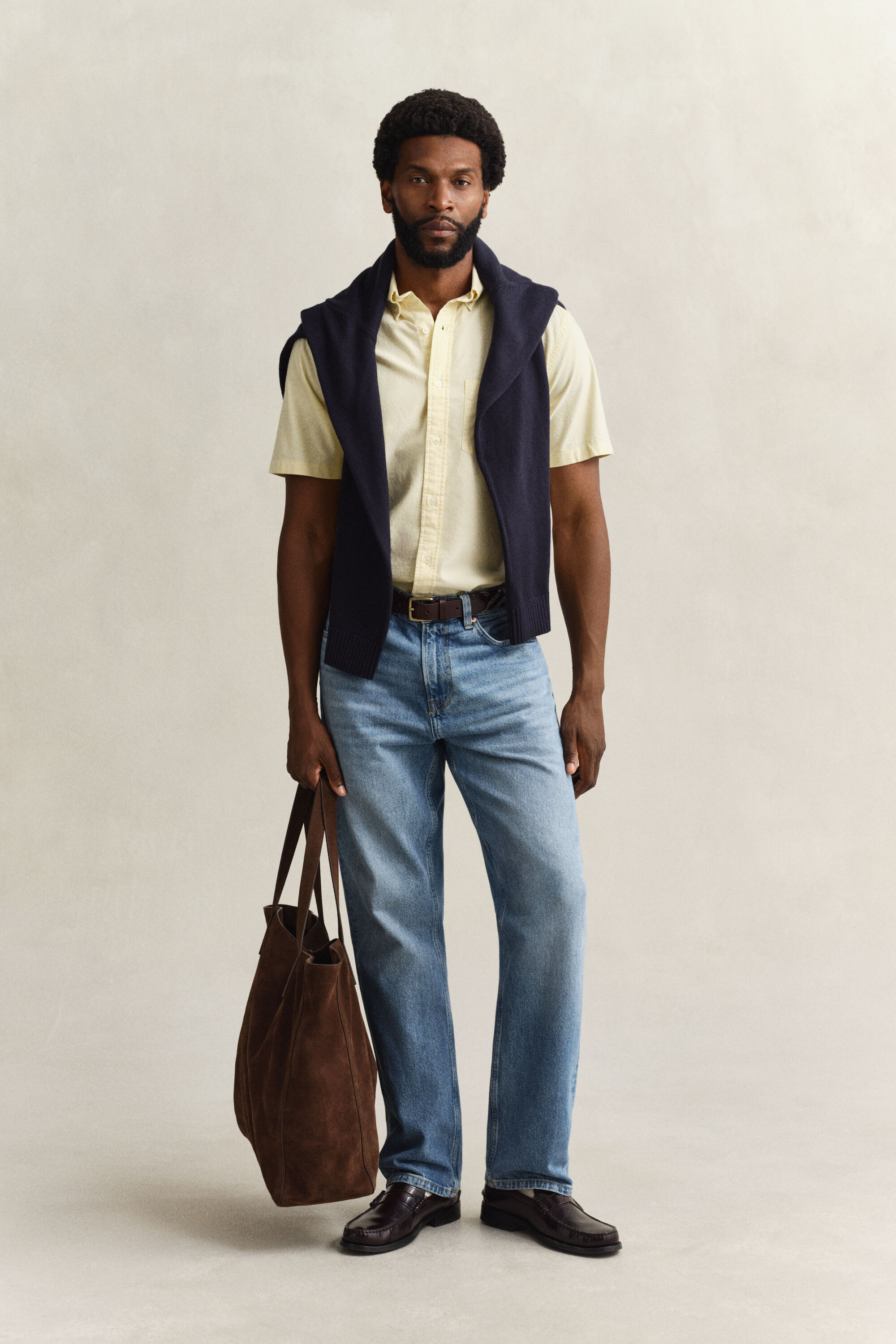 Klassisk kortärmad oxfordskjorta