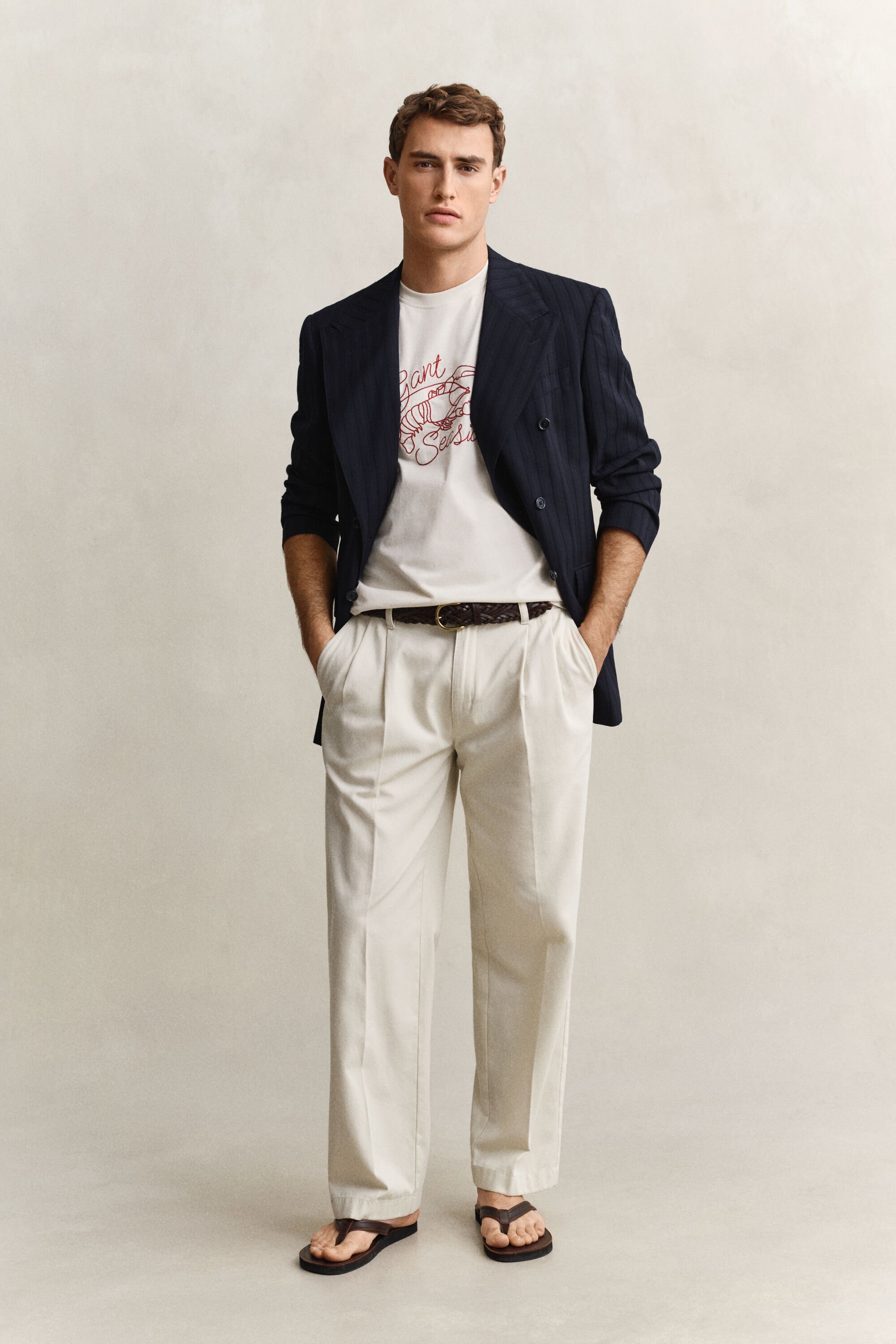 T-shirt med kustmotiv