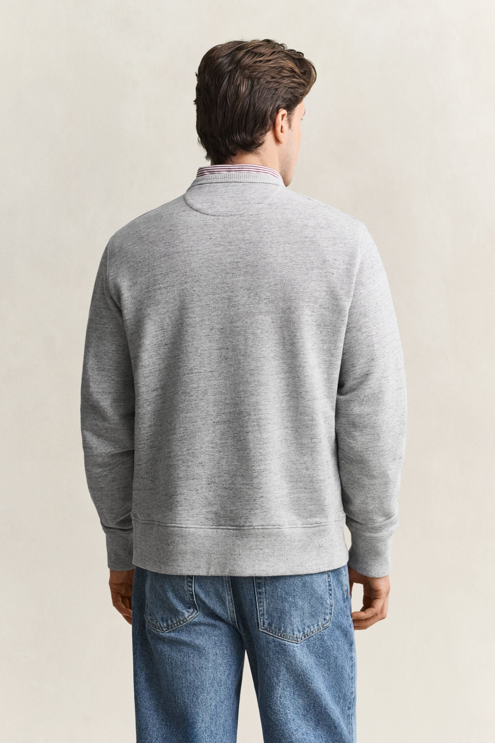 Melerad rundhalsad sweatshirt
