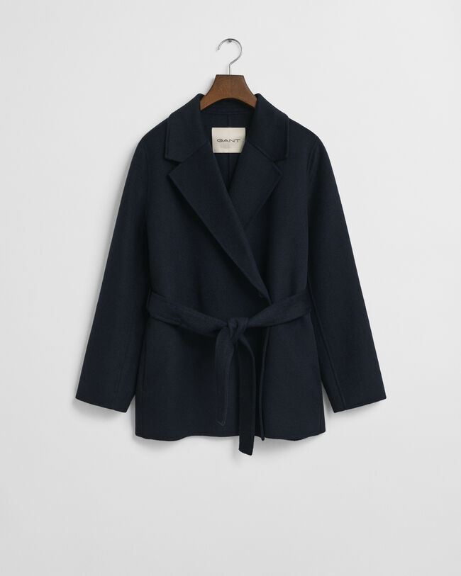 Handsydd jacka med bälte