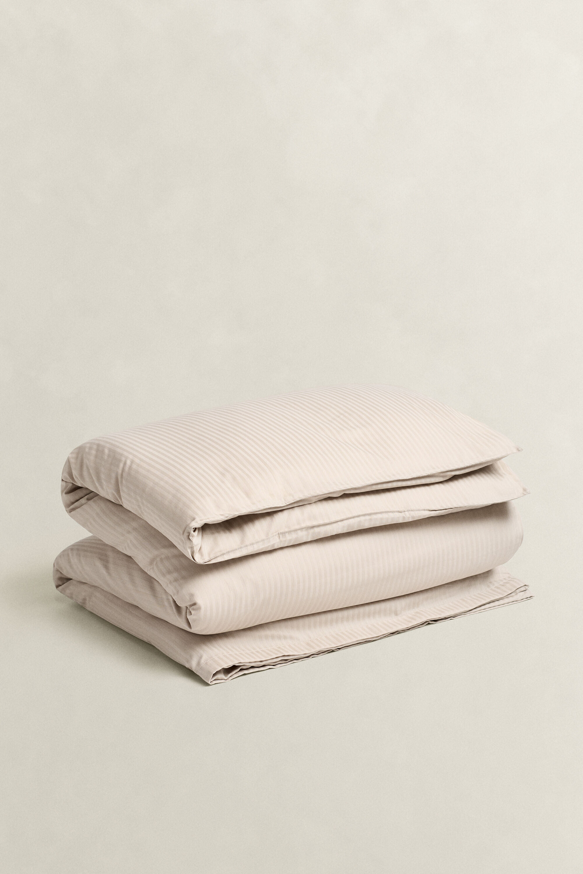 Sateen randigt påslakan, enkel