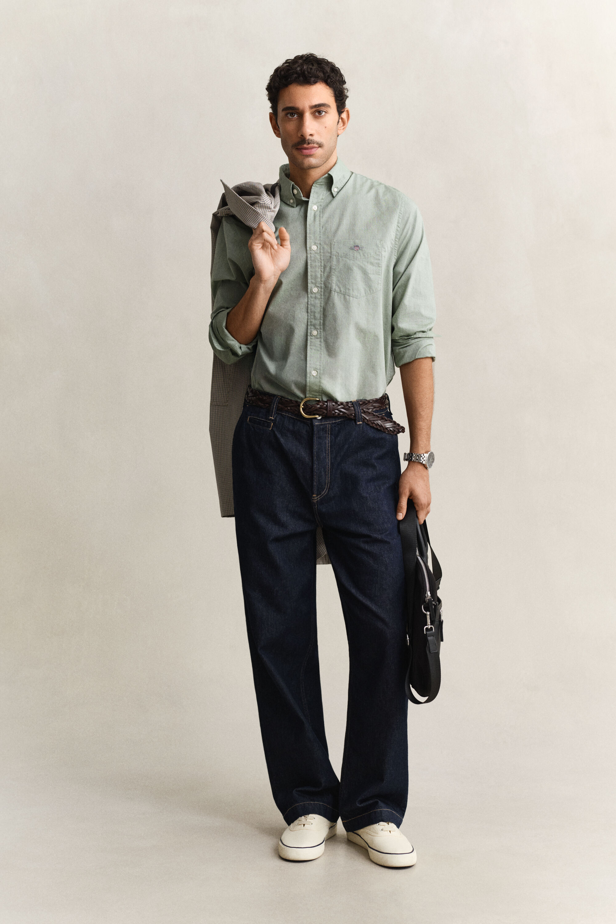 Regular fit klassisk poplinskjorta