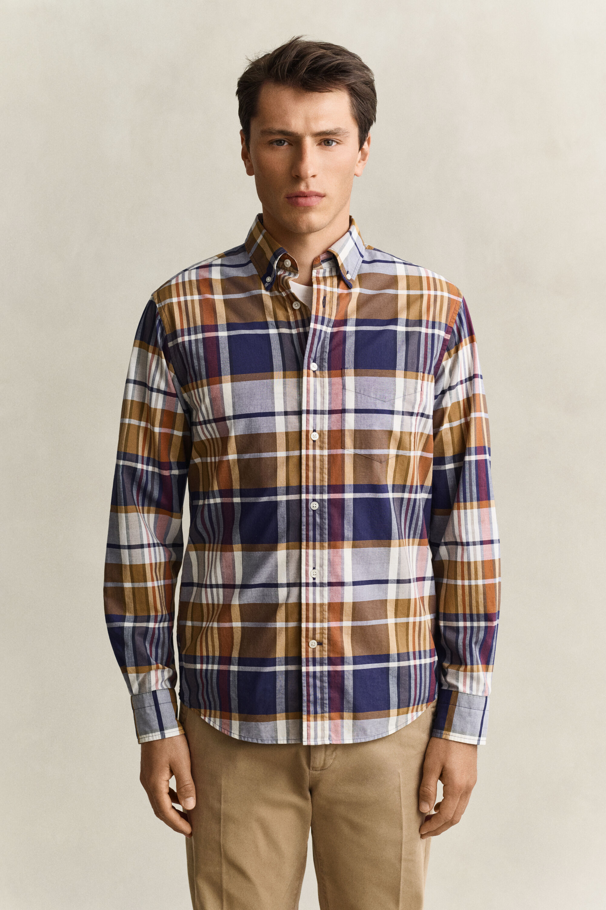 Gant x Yale rutig poplinskjorta