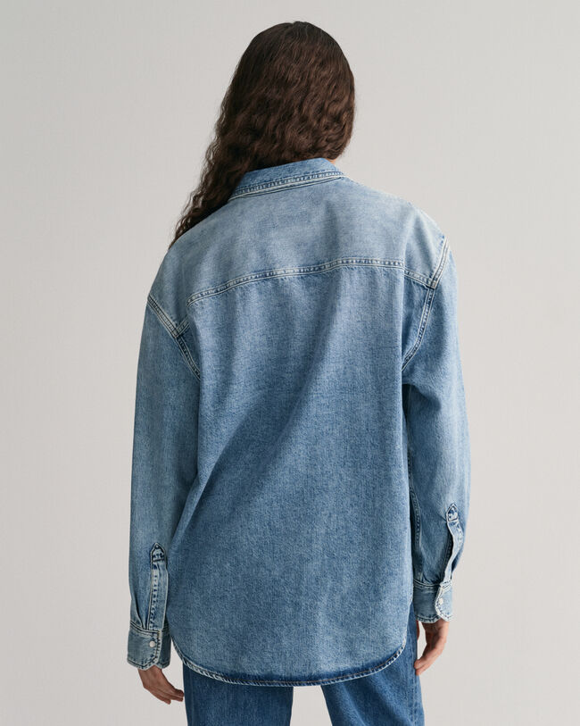 Oversized denimskjorta